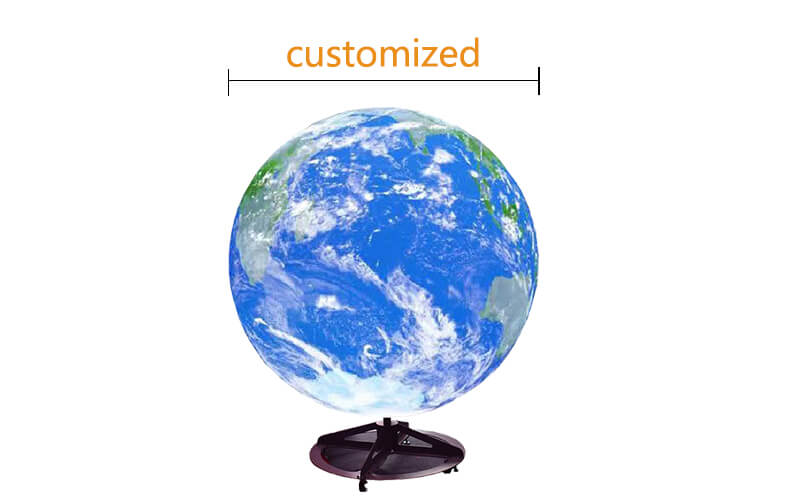 Spherical screen diameter can be customized