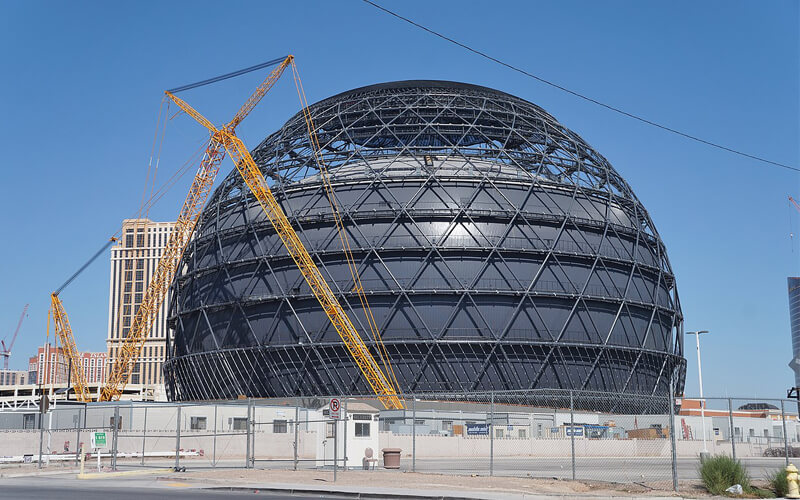Spherical screen steel structure